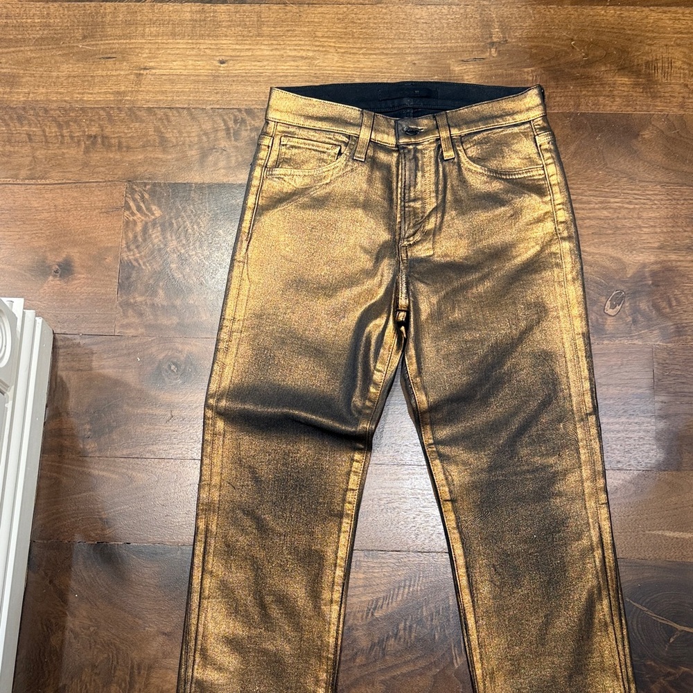 Gold Metallic Men's Jeans